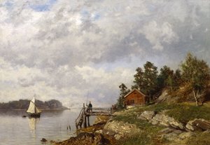 Fra Larkollen (olie på lærred) af Morten Muller