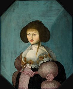 Prinsesse Magdalene Sibylle af Sachsen 1617-1668, hertuginde af..., mellem 1635 og 1660. af Morten Steenwinkel