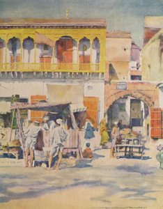 En basar, Delhi, 1905 af Mortimer Ludington Menpes