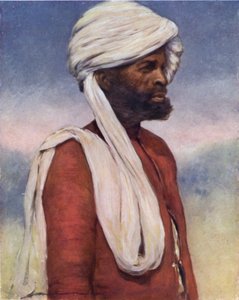 En holder fra Dhar (farve litho) af Mortimer Ludington Menpes