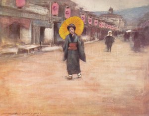 En gade i Kyoto, ca 1887, 1901