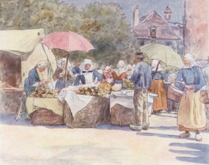 Brødboder (farvelitografi) af Mortimer Ludington Menpes