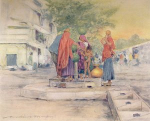 Ved springvandet, Jeypore, 1905 af Mortimer Ludington Menpes