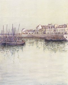 Concarneau Havn (farvelitografi) af Mortimer Ludington Menpes