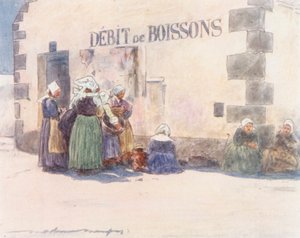 Debit de Boissons (farvelitografi) af Mortimer Ludington Menpes