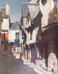 Middelalderlige huse, Vitre (farvelitografi)