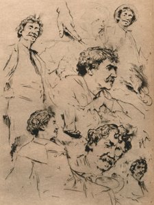 Studier af James McNeill Whistler, c1886. 1903 af Mortimer Ludington Menpes