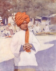 Verdens børn: Indisk, i Delhi (farvelitografi)