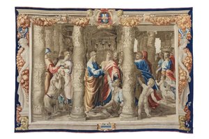 Peter helbreder krøblingen, ca. 1630 (billedtæppe på tegninger af Raphael) af Mortlake Tapestry Manufactory