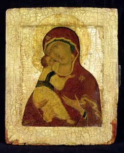 Ikon for Jomfruen af Vladimir (bladguld og tempera på panel)