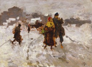 Figurer i sneen, af Mose Bianchi