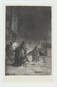 Interiør af en kirke i Milano [sic] af Mose Bianchi