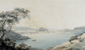 Port Penrhyn (akvarel og blyant på papir)