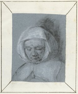 Studie af en kvindes hoved af Moses Ter Borch