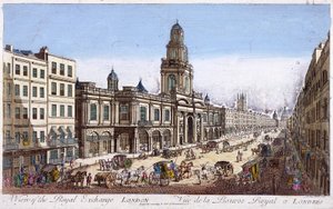Royal Exchange 2nd exterior, London, 1761 af Mothey Lairee