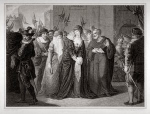 Lady Jane Gray bliver ført til sin henrettelse ved Tower of London, 1554 1797 af Mountague Tomkins