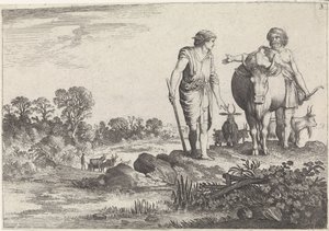 Argus beder Mercury om at blive hos ham Mercury and Argus (serietitel) af Moyses van Wtenbrouck