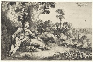 Hagar og Ismael i ørkenen af Moyses van Wtenbrouck