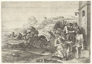 Tobias helbreder sin fars blindhed Historien om Tobias (serietitel) af Moyses van Wtenbrouck