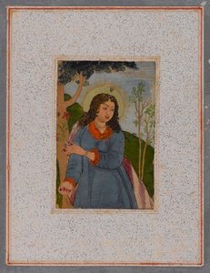 Angel, efter 1675 (wc på papir) af Mughal School