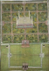 Jahangirs mausoleum i Lahore, 1770 af Mughal School