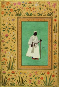 Malik Ambar (1548-1626) af Ahmadnager, ca. 1605-27 af Mughal School