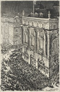 Piccadilly Circus, aftenen for kroningen af George VI