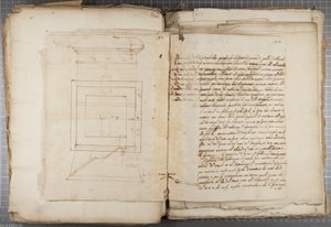 Portefølje med tegninger af Mutio Oddi fra Urbino og andre, s. 120, ca. 1635-40 (pen & blæk på papir i indbundet bind)