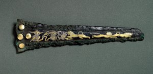 Dolk (bronze, guld og sølv) af Mycenaean