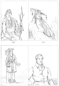 Delawares og mohikanere, 1841. af Myers and Co