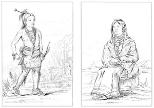 Indfødte amerikanere, North Western Frontier, 1841. af Myers and Co