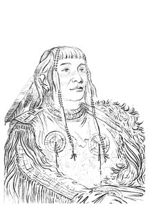 Portræt af en indianermand, 1841. af Myers and Co