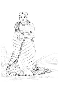 The Pure Fountain, hustru til høvdingen for Ponca-stammen, 1841.