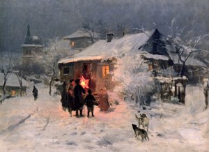 Julesangen i Ukraine af Mykola Kornylijowytsch Pymonenko