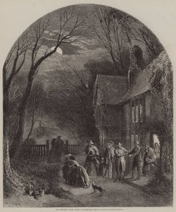 Hjemkomsten fra en julefest af Myles Birket Foster