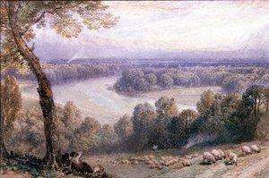 Themsen fra Richmond Hill af Myles Birket Foster