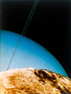 Uranus set fra Miranda, 1986. af NASA Images