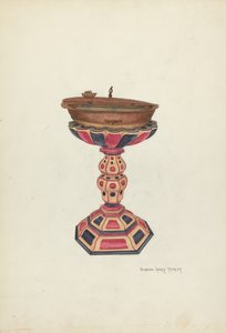 Døbefont og Stand af N.H. Yeckley