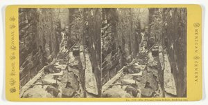 Flume nedefra, kigger op, midten af 1800-tallet. af N.W. Pease
