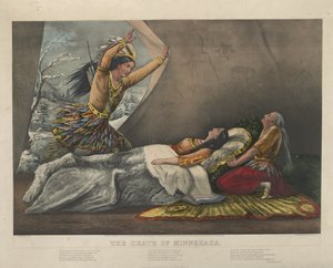 Minnehahas død, 1867 af Nathaniel Currier