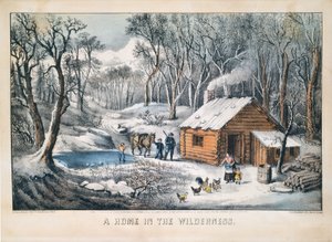 Et hjem i vildmarken af Currier and Ives