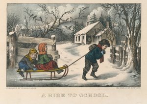 En tur i skole af Currier and Ives
