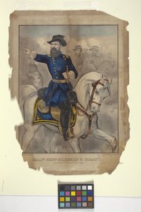 Generalmajor U. S. Grant (håndkoloreret litografi)