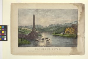 The Boyne Water (håndfarvet litografi)