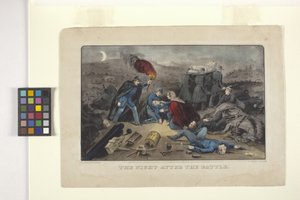 Natten efter slaget (håndkoloreret litografi)
