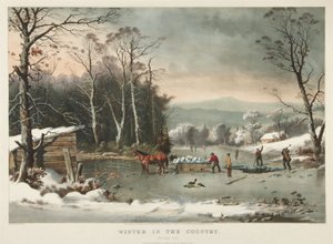 Vinter på landet, bliver is af Currier and Ives
