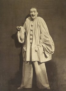 Pierrot Laughing (fransk mime Charles Deburau), foto af Gaspard-Felix Tournachon aka Nadar, ca. 1855 af Nadar