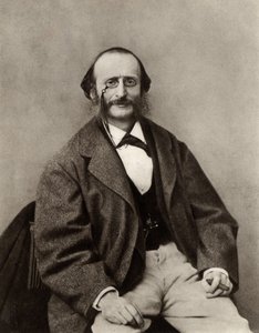 Jacques Offenbach (1819-1880) (s/hvid foto) af Nadar
