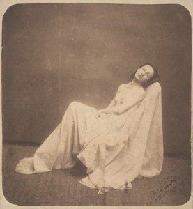 [Siddende model, delvist draperet], 1856-59. af Nadar