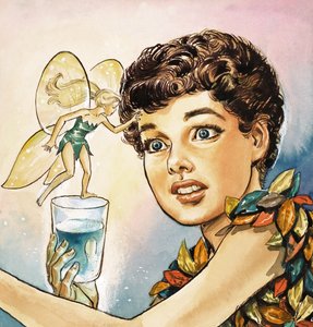 Peter Pan og Klokkeblomst, illustration fra 